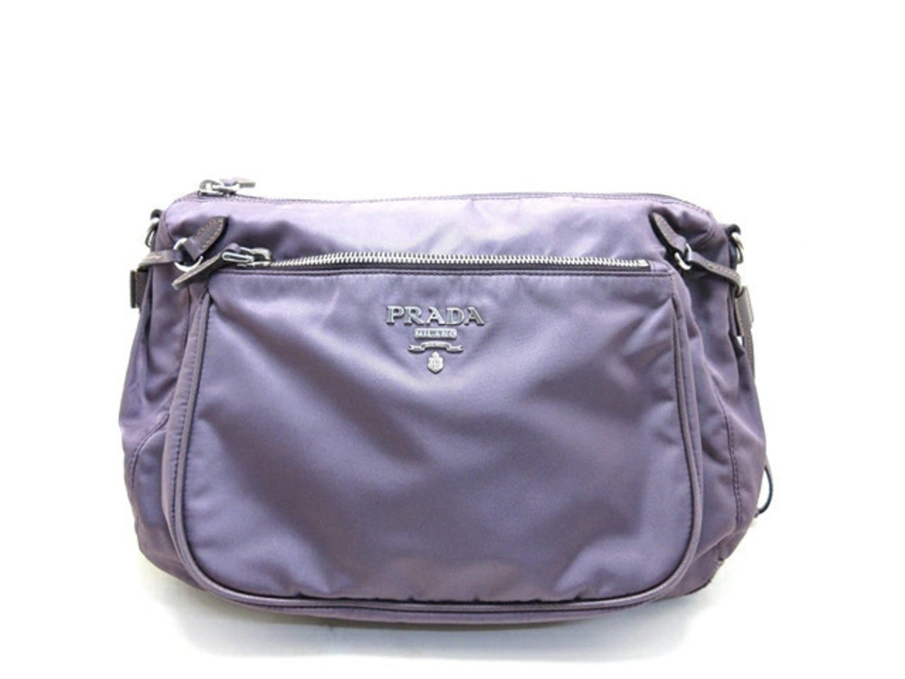 Prada Hobo Bag Calfskin Purple